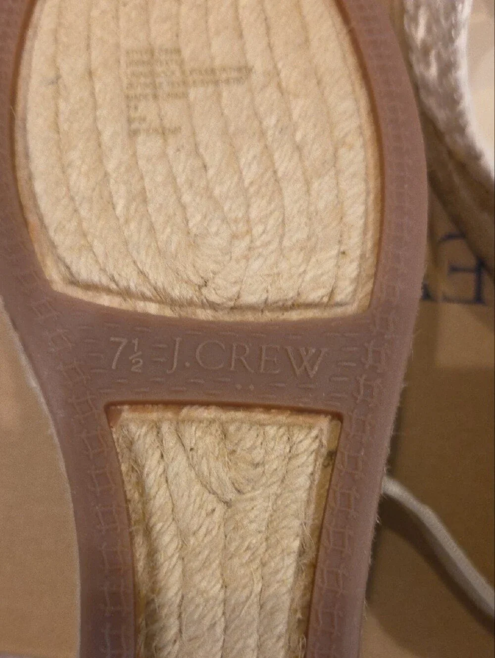 J. Crew Cream Woven Espadrille Wedge Sandals with Ankle Strap and Gold Buckle